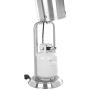 Fire Sense Stainless Steel Pro Series Patio Heater with Wheels | Uses 20 Pound Propane Tank | 46,000 BTU Output | Weighted Base | Portable Outdoor Heat Lamp