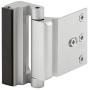 Defender Security Satin Nickel U 10827 Door Reinforcement Lock – Add Extra, High Security to your Home and Prevent Unauthorized Entry – 3” Stop, Aluminum Construction Finish