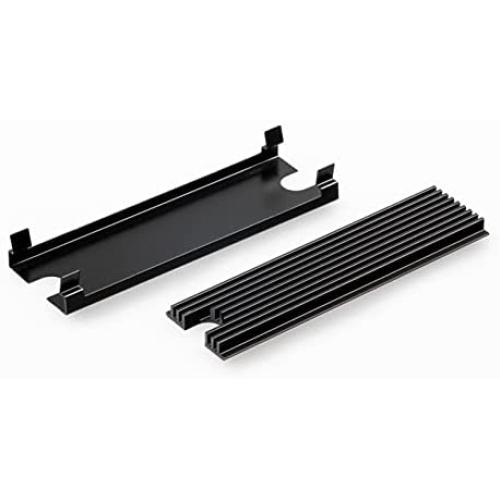 Thermal Grizzly NVMe M.2 SSD Cooler - 2x Thermal Pad, Aesthetic Black Color, SSD Heatsink M.2 - Passive Cooler to Eliminate Speed Reduction of M.2 2280 Solid State Drive