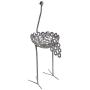 African Recycled Metal Ostrich Plant Holder Statue, Large