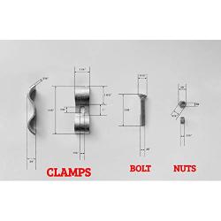 Pack of 10 Chain Link Saddle Clamps For Dog Fence Kennel With Nuts And Bolts, For Pipe Panel Frames And Temporary Chain Link Fence