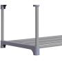 HOMEFORT Shoe Rack Metal Shoe Tower Shoe Storage Organizer Unit Entryway Shelf Stackable Cabinet with Durable Metal Shelves (4-Tier, Grey)