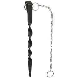 Monarch Rain Chains 15005, Black/Stainless Steel Powder Coated Iron Rain Chain Anchoring Stake, Bla