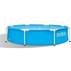 Intex 28205EH 8 X 20 Rust Resistant Durable Steel Metal Frame Outdoor Backyard Circular Swimming Pool with Reinforced Sidewalls (Pump Not Included)