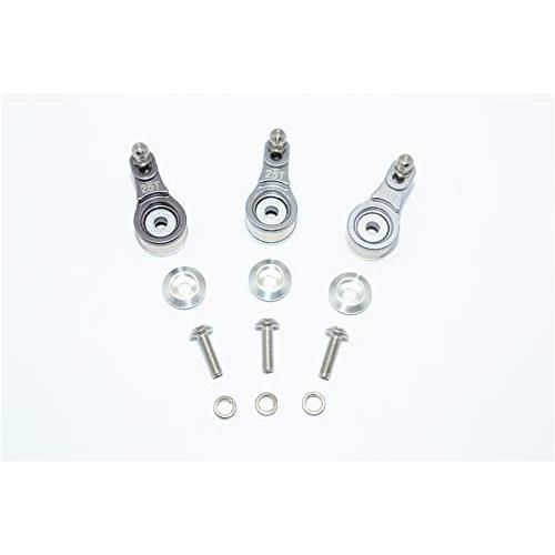 for Traxxas TRX-4 Trail Defender Crawler Upgrade Parts Aluminum Servo Horn with Built-in Spring (for Locking Diff) - 3Pc Set Gray Silver