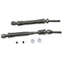 2PCS Aluminum Alloy RC CVD Steel Front & Rear Drive Shaft Axle Transmission Axle Joint for Traxxas Slash 4X4 Stampede Rustler VXL HQ727 Short Truck