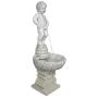 Design Toscano NG33505 Complete Manneken Pis Peeing Boy Water Fountain Garden Decor with Base Outdoor Water Feature, 45 Inch, Polyresin, Antique Stone