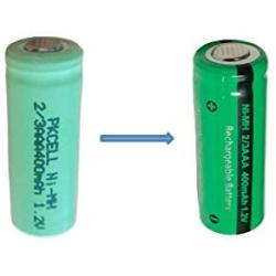 Rechargeable 2/3AAA Battery 1.2v ni-mh Battery 400mAh Count :Pcs (12)