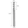 SpeTool 1/8 End Mills for Aluminum 2 Flutes CNC Spiral Router Bits for Aluminum Cut Non-Ferrous Metal Upcut 1.5 inches Long 5 Pieces