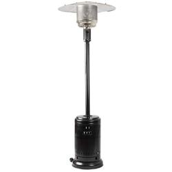 Amazon Basics Outdoor Patio Heater with Wheels, Propane 46,000 BTU, Commercial & Residential - Charcoal Gray