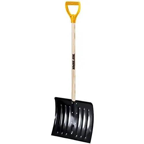 True Temper 1640700 Steel Snow Shovel with D-Grip Hardwood Handle 18 Inch True Temper 1640700 Steel Snow Shovel with D-Grip Hardwood Handle 18 Inch