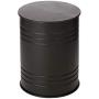 Glitzhome Rustic Storage Ottoman Seat Stool, Farmhouse End Table, Galvanized Metal Accent Side Table Toy Box Bin with Round Wood Lid for Living Room Furniture, Nesting Pieces Two, Black