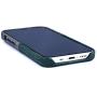 Dockem Wallet Case for iPhone 12 Mini: Built-in Metal Plate for Magnetic Mounting & 1 Credit Card Holder Slot: 5.4'' Luxe M2, Canvas Style Synthetic Leather (Green and Grey)