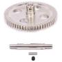 RC Metal Steel Differential Center Gear 62T CNC Machined 0015 for 1/12 Wltoys 12428 12628 12423 Short Course Buggy Off-Road Car Upgrades Parts (Silver)