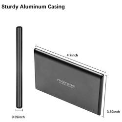 Maxone 500GB Ultra Slim Portable External Hard Drive HDD USB 3.0 for PC, Mac, Laptop, PS4, Xbox one - Charcoal Grey