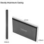 Maxone 500GB Ultra Slim Portable External Hard Drive HDD USB 3.0 for PC, Mac, Laptop, PS4, Xbox one - Charcoal Grey