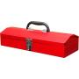 BIG RED TB102 Torin 16'' Hip Roof Style Portable Steel Tool Box with Metal Latch Closure, Red