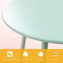Grand patio Round Metal Side/End Table, Steel Patio Coffee Table for Bistro, Porch, Weather Resistant Outside Table Small (Mint Green)