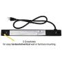 Opentron OT16063 Heavy Duty Metal Surge Protector Power Strip with Mounting Parts 6 White Outlets 3 Feet Power Cord