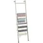 mDesign Metal Free Standing Leaning Decorative Bath Towel Bar Storage Ladder - Holds Towels, Blankets, Throw Blankets, Quilts - 4 Levels - Satin mDesign Metal Free Standing Leaning Decorative Bath Towel Bar Storage Ladder - Holds Towels, Blankets, Throw Blankets, Quilts - 4 Levels - Satin