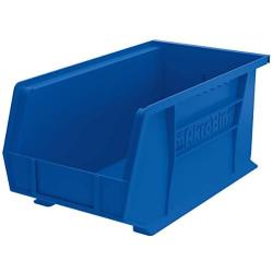 Akro-Mils 30240 AkroBins Plastic Storage Bin Hanging Stacking Containers, (15-Inch x 8-Inch x 7-Inch), Blue, (12-Pack) (30240BLUE)