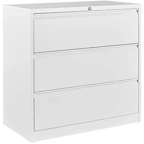 3 Drawer File Cabinet with Lock, Steel Metal Lateral Filing Cabinet, Large Capacity File Cabinet for Home Office 3 Drawer File Cabinet with Lock, Steel Metal Lateral Filing Cabinet, Large Capacity File Cabinet for Home Office