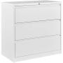 3 Drawer File Cabinet with Lock, Steel Metal Lateral Filing Cabinet, Large Capacity File Cabinet for Home Office