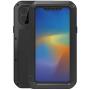 LOVE MEI for iPhone 11 Pro Max Case, Heavy Duty Full Body Sturdy Hard Shockproof Dirtproof Anti-Scratch Hybrid Aluminum Metal Silicone Case with Tempered Glass Cover for iPhone 11 Pro Max (Black)