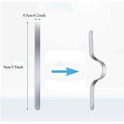 120 Pack, EWA Nose Bridge Strip with Double-Sided Tape, Aluminum Metal Nose Wire Strip, DIY Nose Pads Nose Bridge Clip(Specs: 0.02X0.2X3.5 inch)