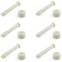 DZS Elec 6pcs 2.36'' Plastic Swimming Pool Joint Pin with Caps for Rectangular Metal and Prism Frame Pools Joint Pins and Seals Pool Replacement Parts