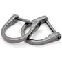 CRAFTMEMORE D-Rings Screw in Shackle Horseshoe U Shape D Ring DIY Leather Craft Key Holder Purse Accessories for 1 Inch Strap Pack of 4 (Gunmetal)