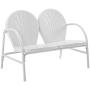 Crosley Furniture Griffith 3-Piece Metal Outdoor Conversation Set with Loveseat and 2 Chairs - White