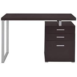 Coaster Home Furniture Brennan 3-Drawer Reversible set up Office Desk | Capuccino