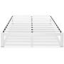 Mellow Rocky Base C 14'' Platform Bed Heavy Duty Steel White, w/ Patented Wide Steel Slats (No Box Spring Needed) - Full