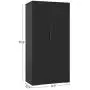 SONGMICS Steel Storage Cabinet, Office Cabinet with Storage Shelves and Double Doors, for Garage and Utility Room, Home Office, Black UOMC015B01 SONGMICS Steel Storage Cabinet, Office Cabinet with Storage Shelves and Double Doors, for Garage and Utility Room, Home Office, Black UOMC015B01