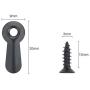 Powlankou 100 Pieces Frame Picture Turn Button and 100 Pieces Screws for Hanging Pictures, Black