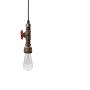 PIHAPPY Industrial Pendant Ceiling Light, Metal Steel Pipe Hanging Lighting Fixture, Bronze Antique Lights Fixture for Home Room Decoration 1PC Without BLUBS (Bronze, 1 PC)