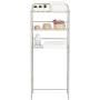 HomeBase 3 Tier Over The Toilet Bathroom Space Saver, 23'' L X 10.2'' D X 59.6'' H, Bathroom Shelf, 3 Metal Organizer-Satin Nickel