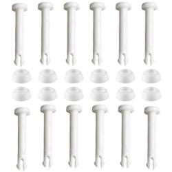 Hemoton 12pcs Plastic Pool Joint Pins with Extra Rubber Seals Pool Replacement Parts 2.36 Inch for Above Ground Intex Pools Metal Frame Pool Accessories