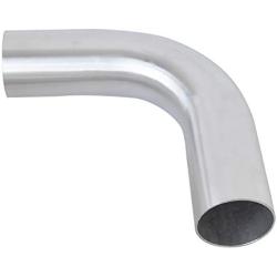 OD 3''(76mm), 90 Degree Bend Elbow 3 Inch Aluminum Pipe Tube, Leg Length 4'' (100mm), Intercooler Pipe High Class Brushed Treatment Tight Radius Air Intake Tube