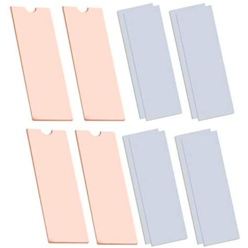 Easycargo Laptop M.2 Heatsink Kit, Copper Heat Sink + High Performance Nano Thermal pad 1mm 0.5mm for Cooling PC Laptop M2 2280 SSD NVMe (4-Set)