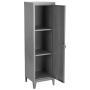 FurnitureR 54.1'' High Standing Metal Locker Storage Cabinet 3-in-1 Shelves Removable with Keys Lockable