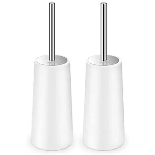 IXO Toilet Brush and Holder, 2 Pack Toilet Brush with 304 Stainless Steel Long Handle, Toilet Bowl Brush for Bathroom Toilet-Ergonomic, Elegant,Durable IXO Toilet Brush and Holder, 2 Pack Toilet Brush with 304 Stainless Steel Long Handle, Toilet Bowl Brush for Bathroom Toilet-Ergonomic, Elegant,Durable