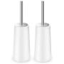 IXO Toilet Brush and Holder, 2 Pack Toilet Brush with 304 Stainless Steel Long Handle, Toilet Bowl Brush for Bathroom Toilet-Ergonomic, Elegant,Durable