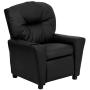 Flash Furniture Contemporary Black LeatherSoft Kids Recliner with Cup Holder