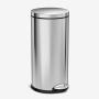 simplehuman 30 Liter / 8 Gallon Round Step Trash Can, Brushed Stainless Steel