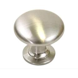 Kingsman Classic 1-1/4 in. (32mm) Diameter Solid Round Kitchen/Bathroom Cabinet Knob (10, Brushed Nickel Finish)