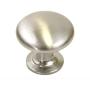 Kingsman Classic 1-1/4 in. (32mm) Diameter Solid Round Kitchen/Bathroom Cabinet Knob (10, Brushed Nickel Finish)