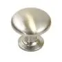 Kingsman Classic 1-1/4 in. (32mm) Diameter Solid Round Kitchen/Bathroom Cabinet Knob (10, Brushed Nickel Finish)