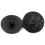 Bezelry 12 Pieces Celtic Flying Dragon Metal Shank Buttons. 25mm (1 inch) (Matte Black)